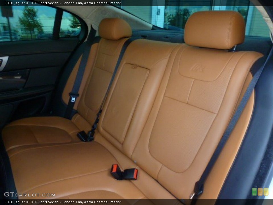 London Tan/Warm Charcoal Interior Rear Seat for the 2010 Jaguar XF XFR Sport Sedan #96743956