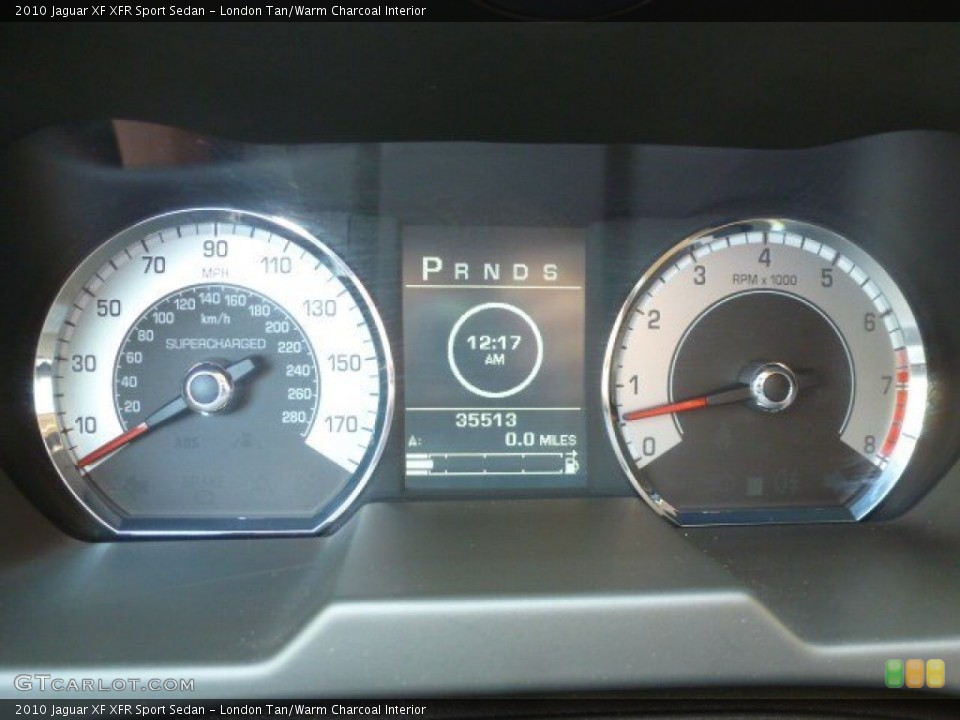London Tan/Warm Charcoal Interior Gauges for the 2010 Jaguar XF XFR Sport Sedan #96744280