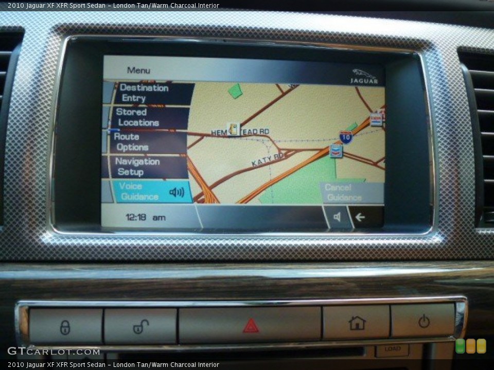 London Tan/Warm Charcoal Interior Navigation for the 2010 Jaguar XF XFR Sport Sedan #96744370