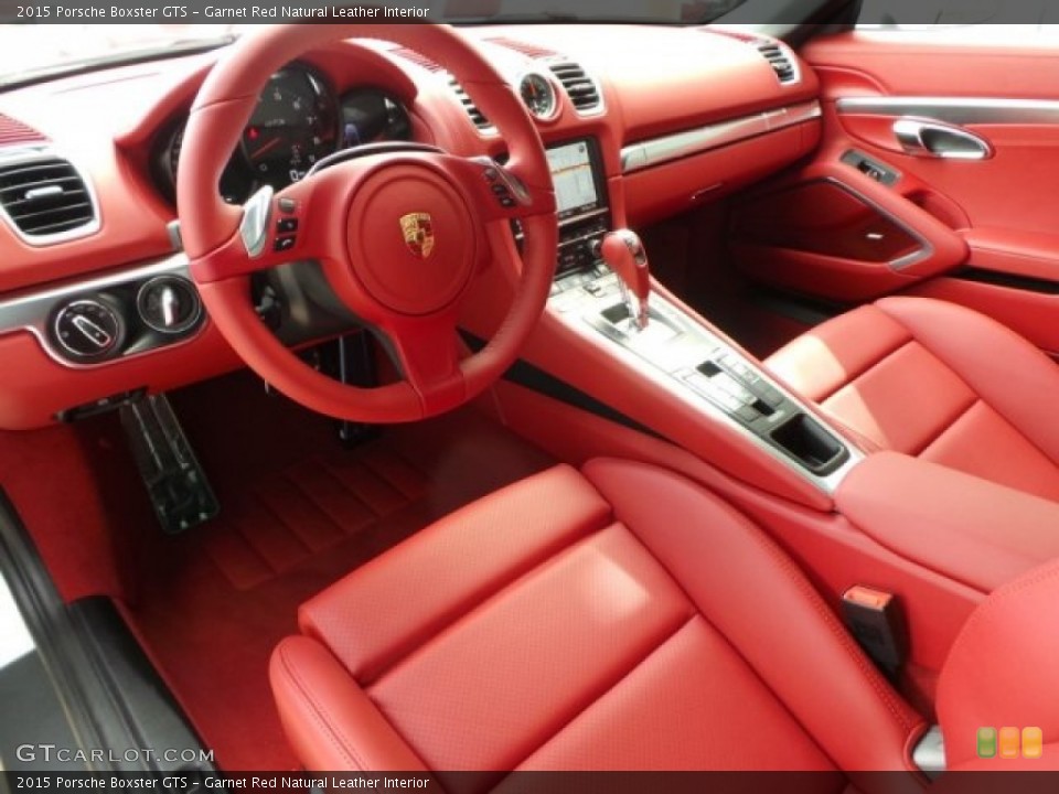 Garnet Red Natural Leather Interior Photo for the 2015 Porsche Boxster GTS #96746081