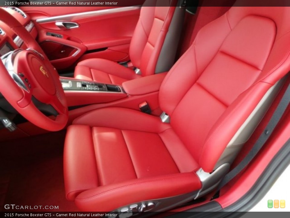 Garnet Red Natural Leather Interior Front Seat for the 2015 Porsche Boxster GTS #96746099