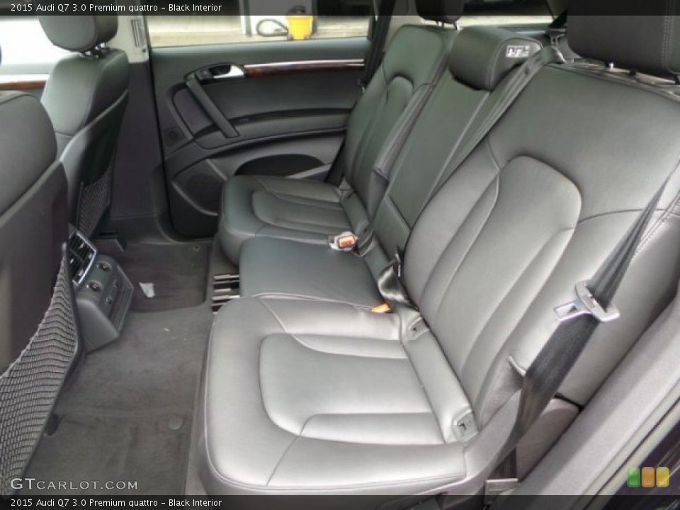 Black Interior Rear Seat for the 2015 Audi Q7 3.0 Premium quattro #96747854