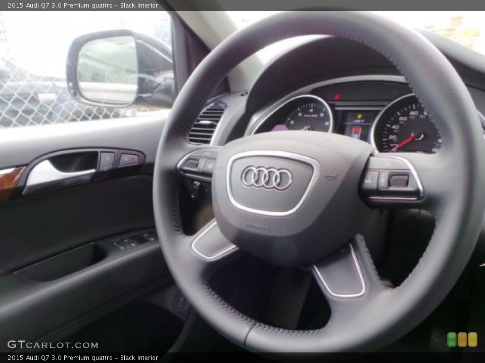 Black Interior Steering Wheel for the 2015 Audi Q7 3.0 Premium quattro #96747901