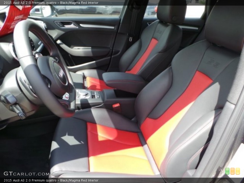Black/Magma Red Interior Front Seat for the 2015 Audi A3 2.0 Premium quattro #96749287