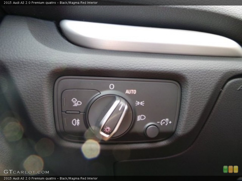 Black/Magma Red Interior Controls for the 2015 Audi A3 2.0 Premium quattro #96749589