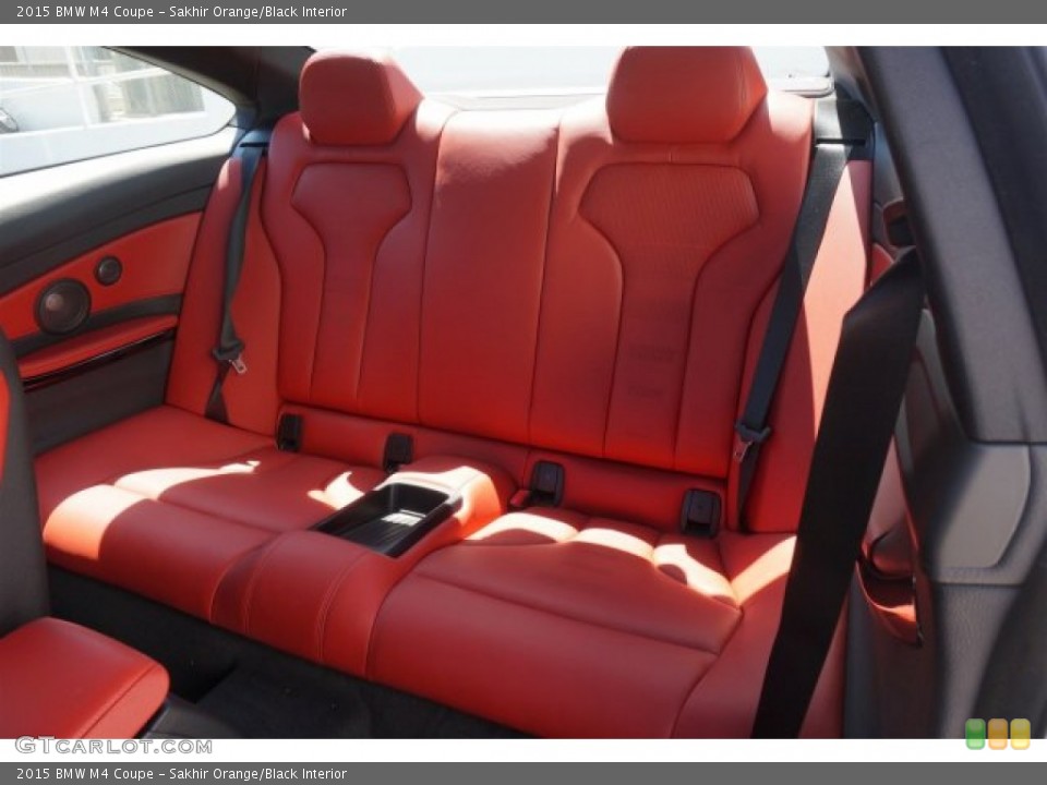 Sakhir Orange/Black Interior Rear Seat for the 2015 BMW M4 Coupe #96757387