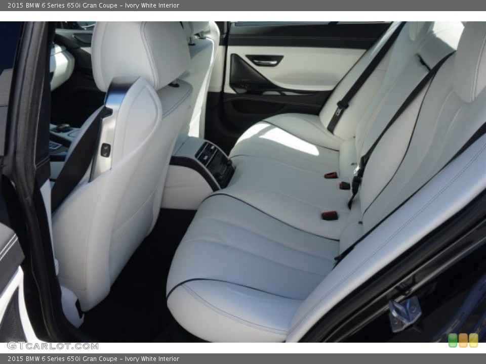 Ivory White Interior Rear Seat for the 2015 BMW 6 Series 650i Gran Coupe #96757528