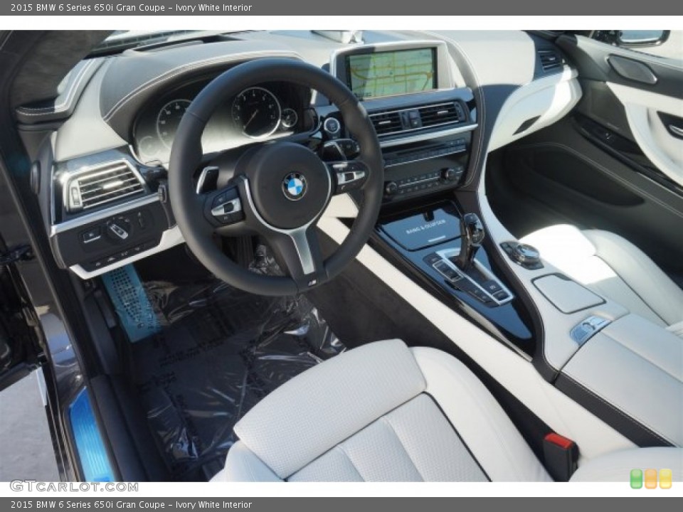 Ivory White Interior Prime Interior for the 2015 BMW 6 Series 650i Gran Coupe #96757534