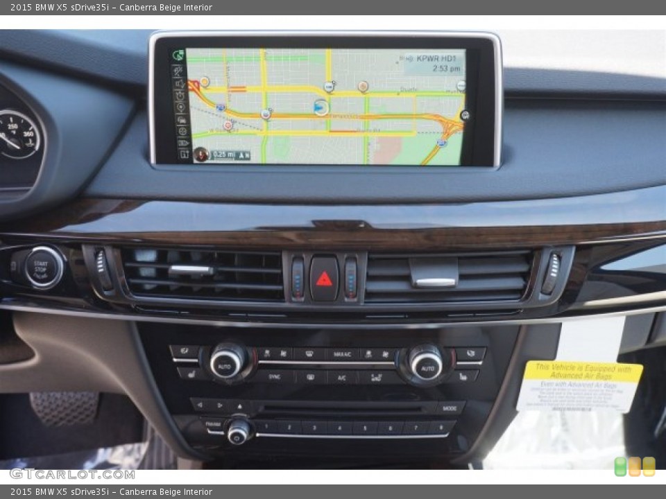 Canberra Beige Interior Navigation for the 2015 BMW X5 sDrive35i #96757595