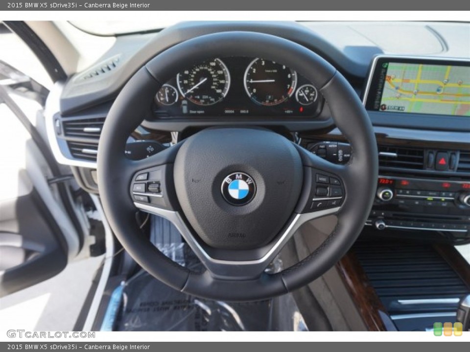 Canberra Beige Interior Steering Wheel for the 2015 BMW X5 sDrive35i #96757600