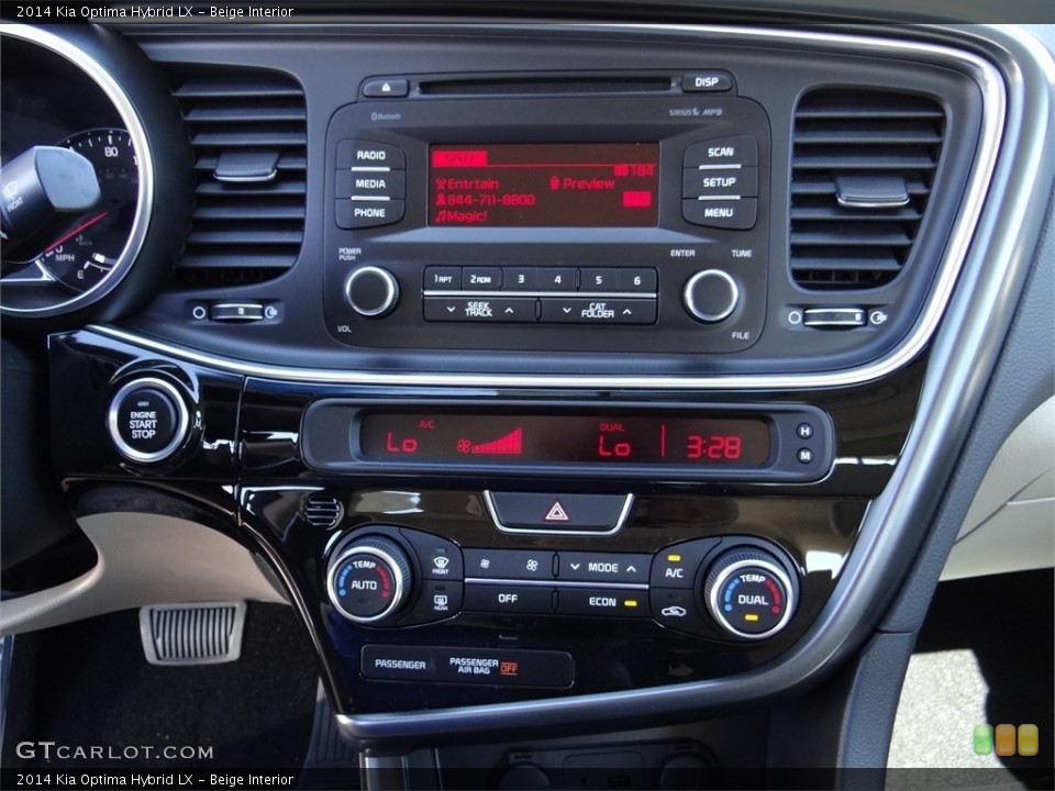 Beige Interior Controls for the 2014 Kia Optima Hybrid LX #96761763