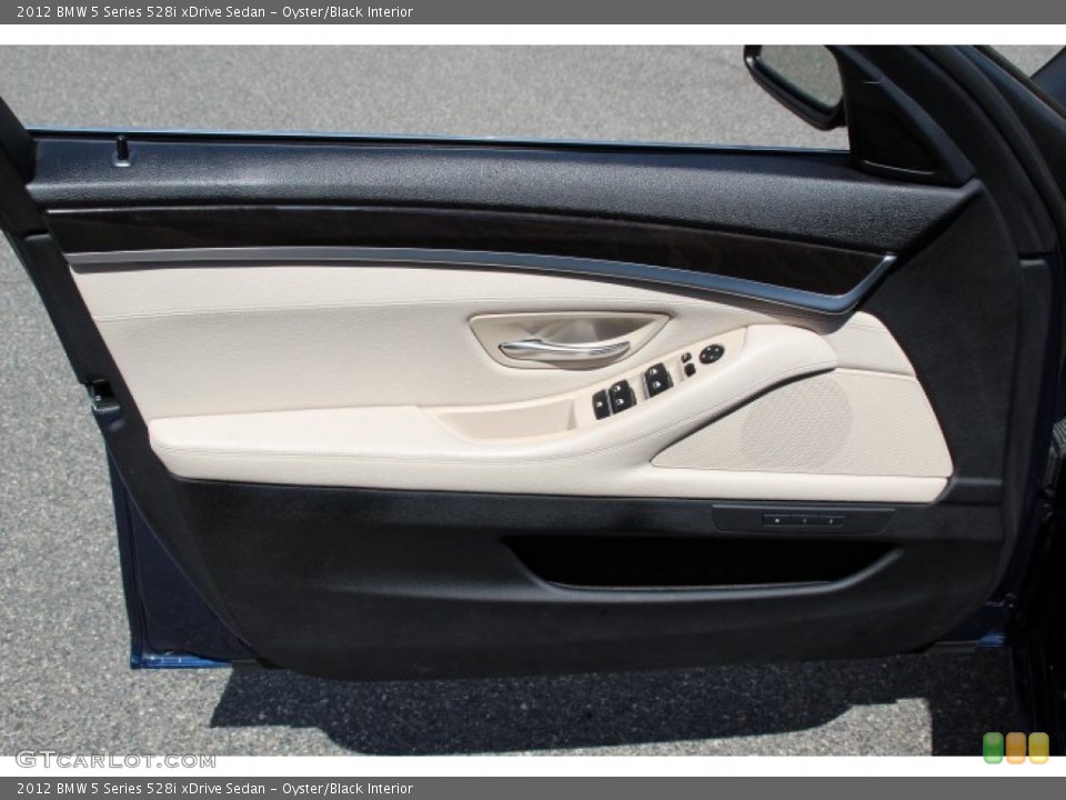 Oyster/Black Interior Door Panel for the 2012 BMW 5 Series 528i xDrive Sedan #96765159