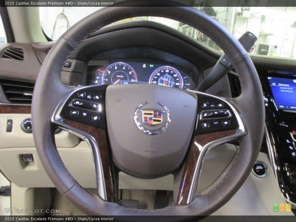 Shale/Cocoa Interior Steering Wheel for the 2015 Cadillac Escalade Premium 4WD #96767358