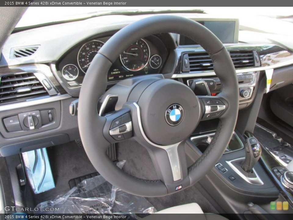 Venetian Beige Interior Steering Wheel for the 2015 BMW 4 Series 428i xDrive Convertible #96771468