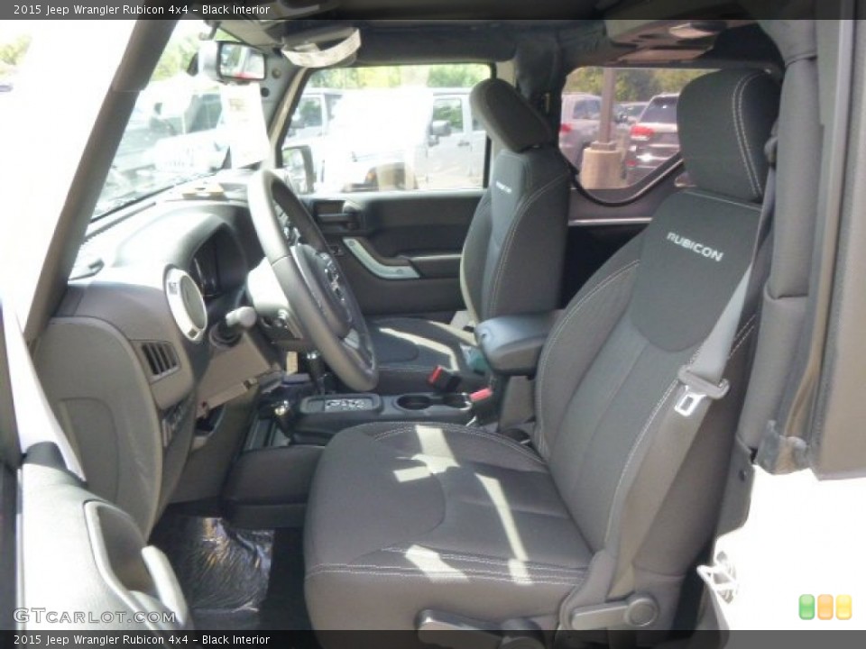 Black Interior Front Seat for the 2015 Jeep Wrangler Rubicon 4x4 #96771528