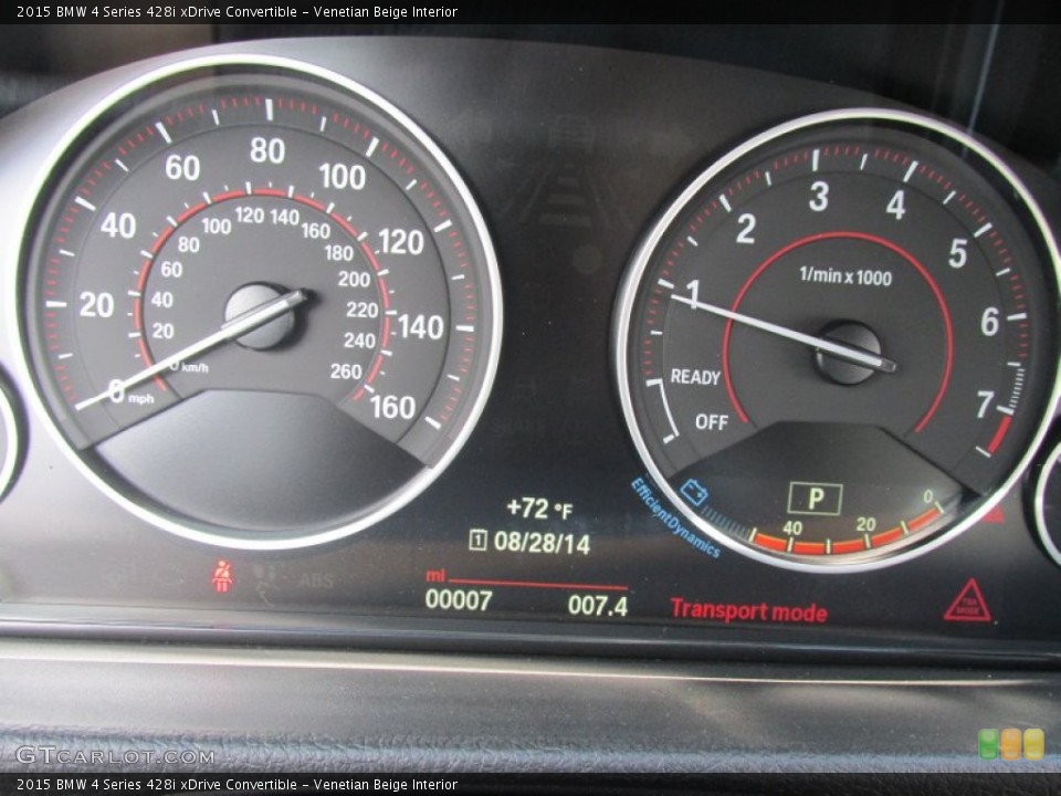 Venetian Beige Interior Gauges for the 2015 BMW 4 Series 428i xDrive Convertible #96771639