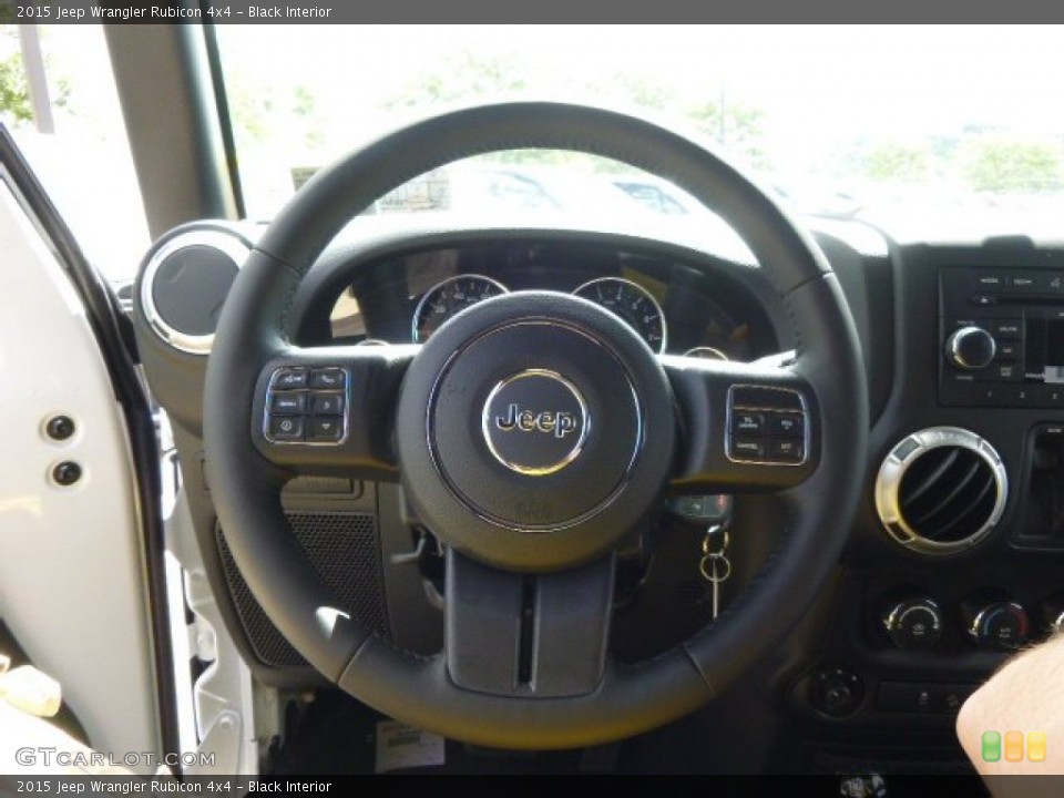 Black Interior Steering Wheel for the 2015 Jeep Wrangler Rubicon 4x4 #96771730