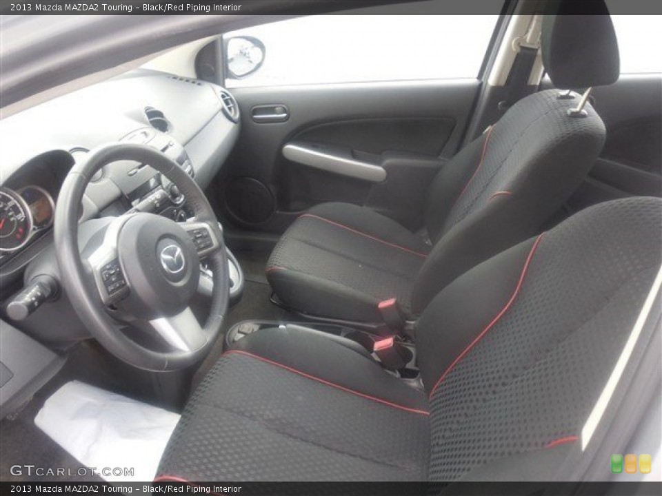 Black/Red Piping Interior Front Seat for the 2013 Mazda MAZDA2 Touring #96789315