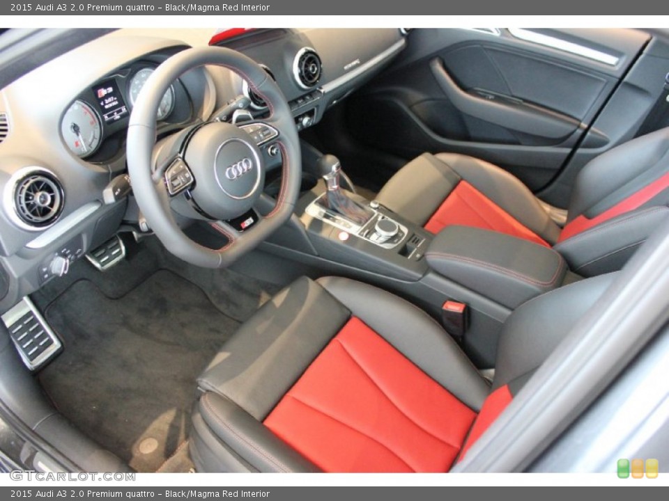 Black/Magma Red Interior Photo for the 2015 Audi A3 2.0 Premium quattro #96804361
