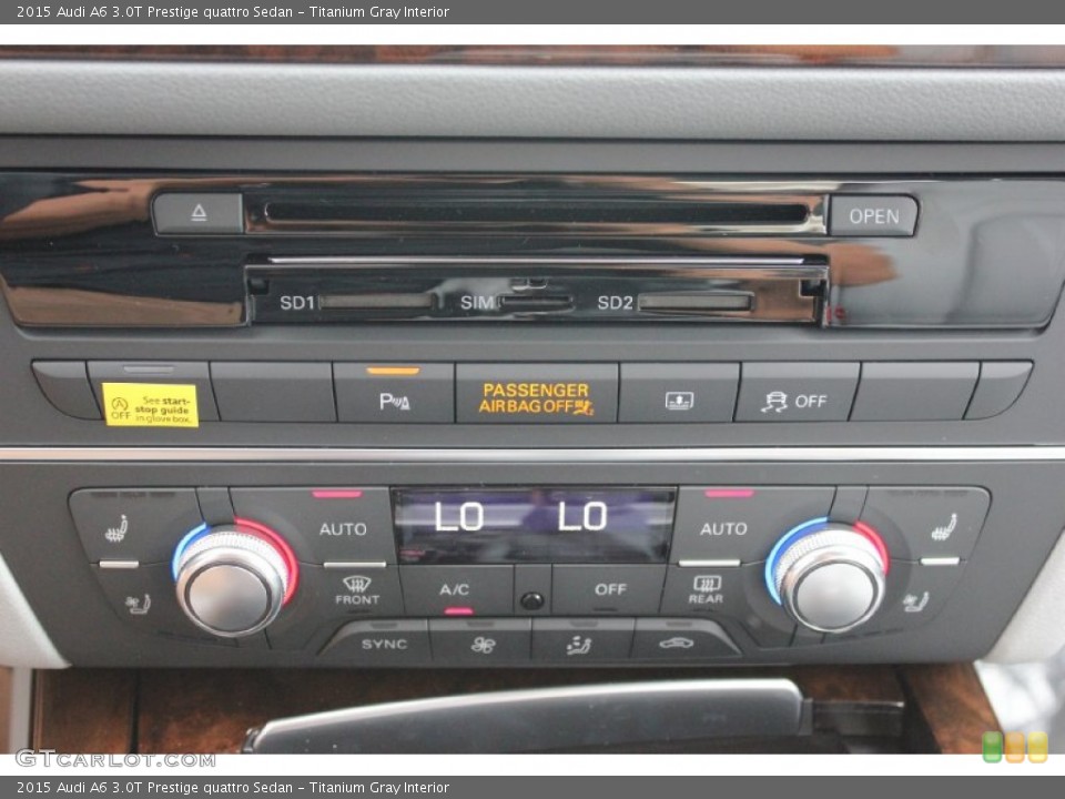 Titanium Gray Interior Controls for the 2015 Audi A6 3.0T Prestige quattro Sedan #96807539