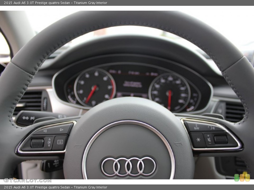 Titanium Gray Interior Controls for the 2015 Audi A6 3.0T Prestige quattro Sedan #96807689