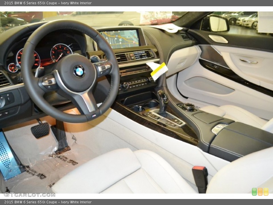 Ivory White Interior Photo for the 2015 BMW 6 Series 650i Coupe #96820355