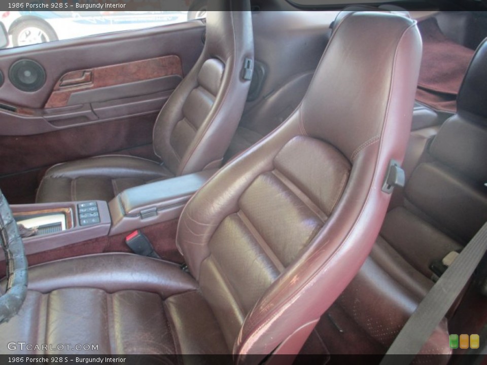 Burgundy Interior Front Seat for the 1986 Porsche 928 S #96845460