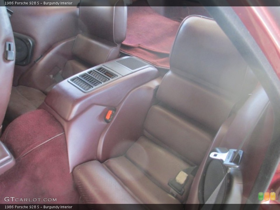 Burgundy Interior Rear Seat for the 1986 Porsche 928 S #96845486