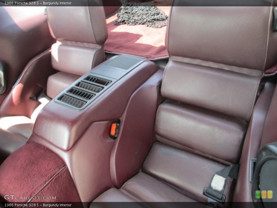 Burgundy Interior Rear Seat for the 1986 Porsche 928 S #96845777