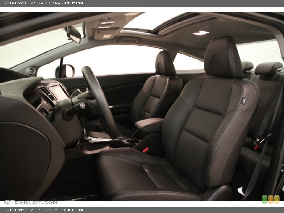 Black Interior Front Seat for the 2014 Honda Civic EX-L Coupe #96847733