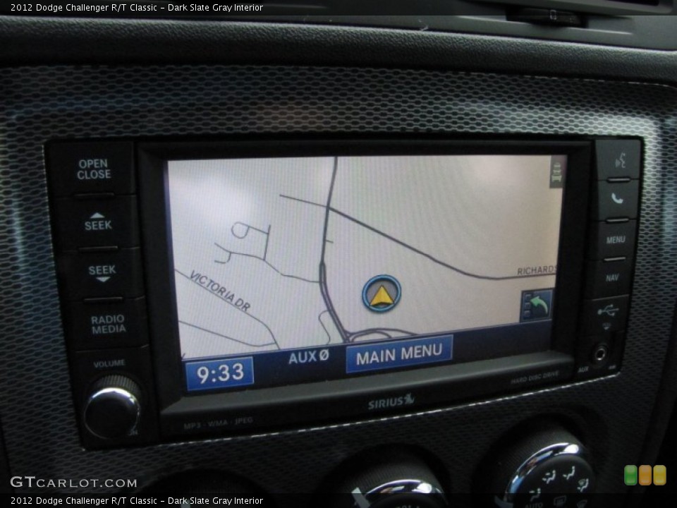 Dark Slate Gray Interior Navigation for the 2012 Dodge Challenger R/T Classic #96873053