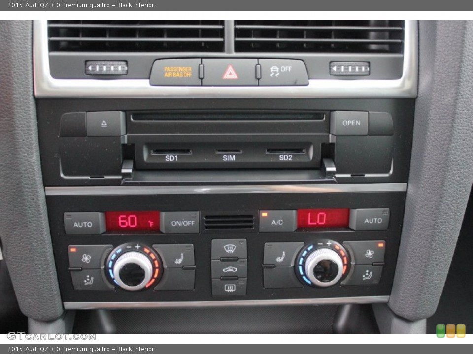Black Interior Controls for the 2015 Audi Q7 3.0 Premium quattro #96875591