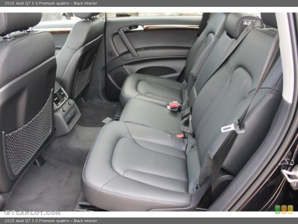 Black Interior Rear Seat for the 2015 Audi Q7 3.0 Premium quattro #96875733