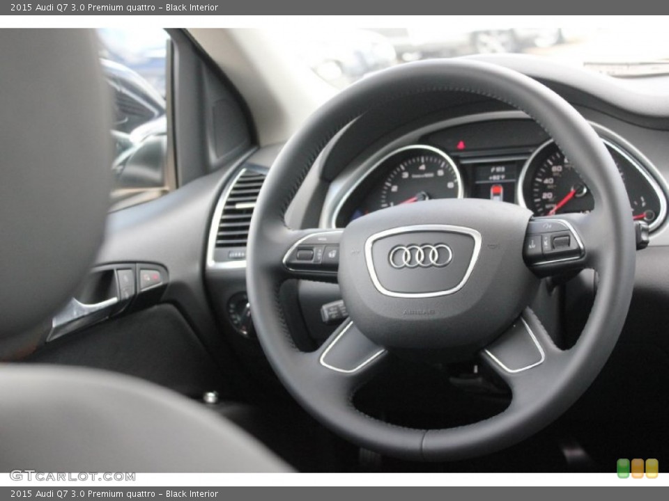 Black Interior Steering Wheel for the 2015 Audi Q7 3.0 Premium quattro #96875771