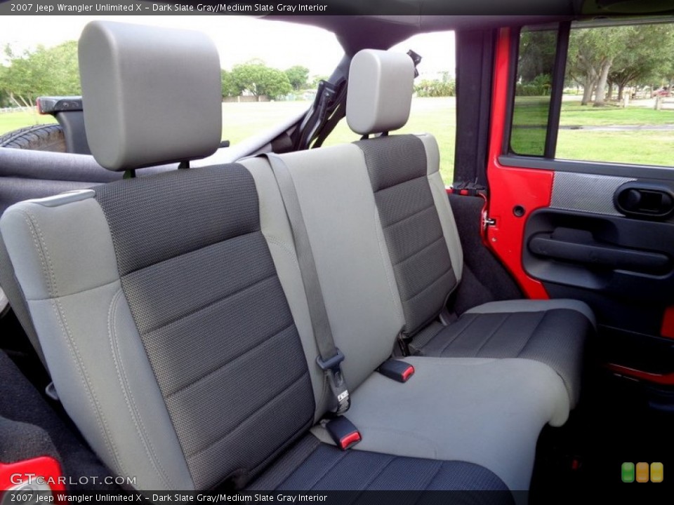 Dark Slate Gray/Medium Slate Gray Interior Rear Seat for the 2007 Jeep Wrangler Unlimited X #96877508
