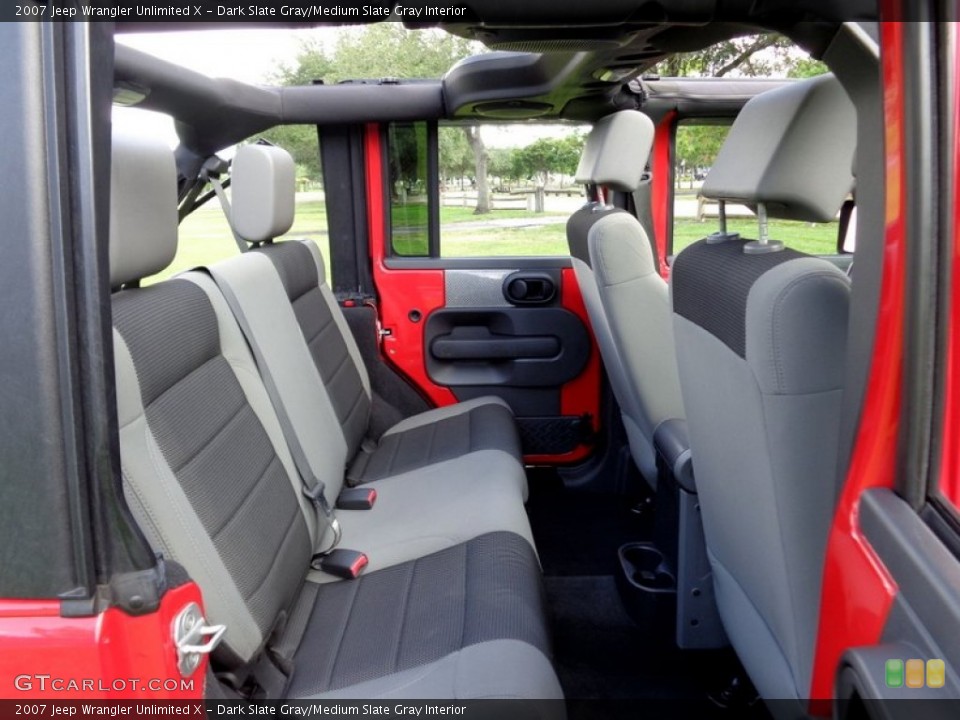 Dark Slate Gray/Medium Slate Gray Interior Rear Seat for the 2007 Jeep Wrangler Unlimited X #96877535