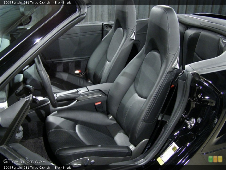 Black Interior Photo for the 2008 Porsche 911 Turbo Cabriolet #96879