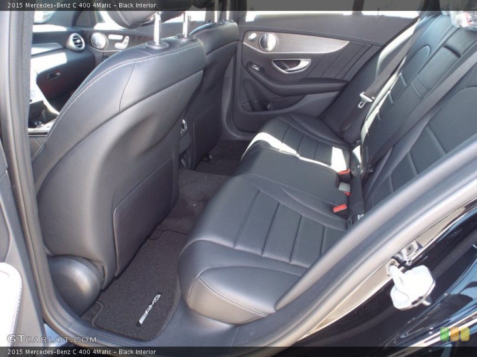 Black Interior Rear Seat for the 2015 Mercedes-Benz C 400 4Matic #96884494