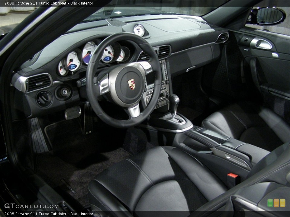 Black Interior Photo for the 2008 Porsche 911 Turbo Cabriolet #96885