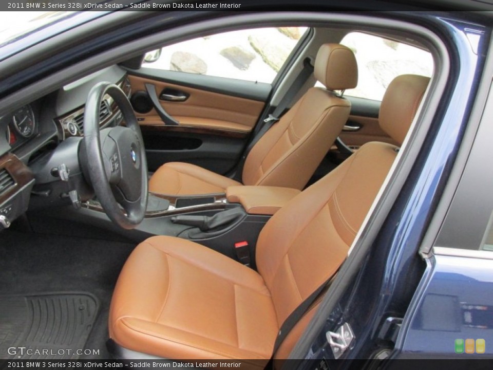 Saddle Brown Dakota Leather Interior Photo for the 2011 BMW 3 Series 328i xDrive Sedan #96885961