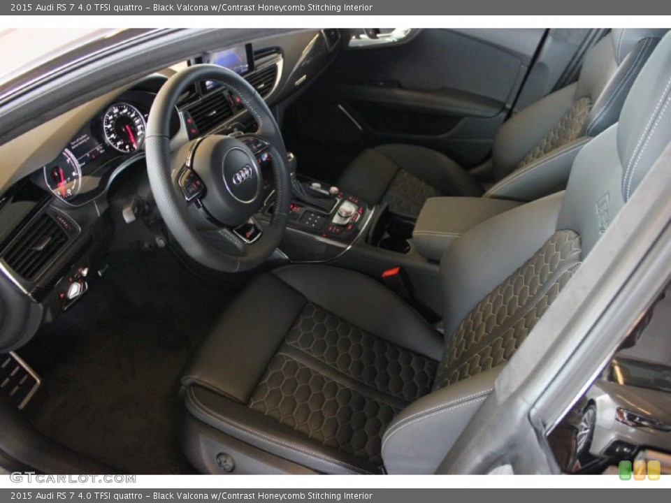 Black Valcona w/Contrast Honeycomb Stitching Interior Photo for the 2015 Audi RS 7 4.0 TFSI quattro #96888930