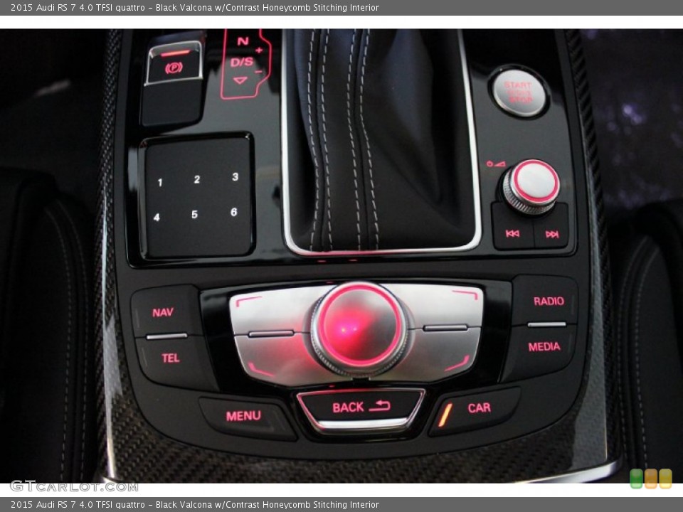 Black Valcona w/Contrast Honeycomb Stitching Interior Controls for the 2015 Audi RS 7 4.0 TFSI quattro #96889021