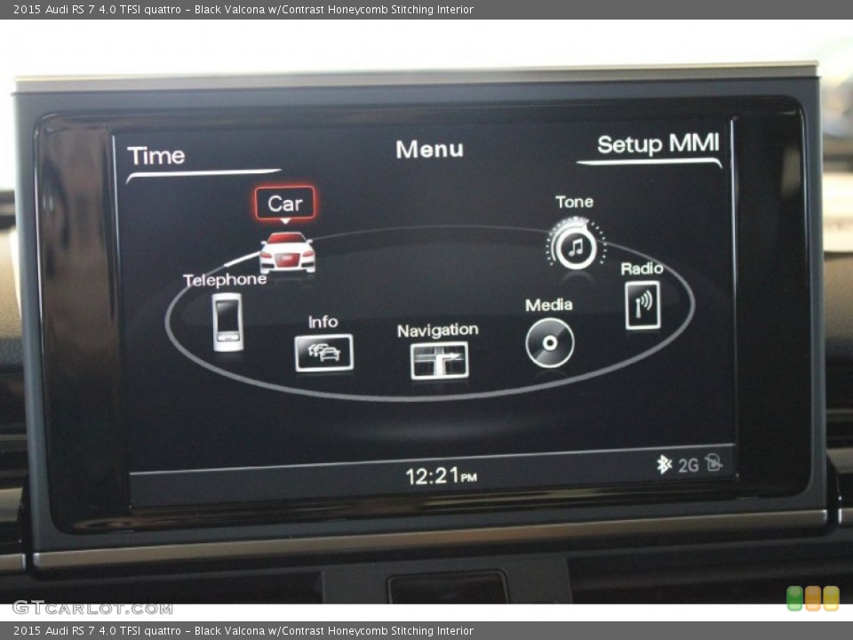 Black Valcona w/Contrast Honeycomb Stitching Interior Controls for the 2015 Audi RS 7 4.0 TFSI quattro #96889138