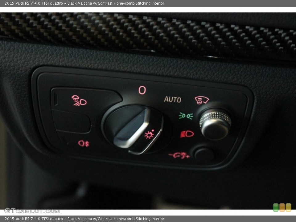 Black Valcona w/Contrast Honeycomb Stitching Interior Controls for the 2015 Audi RS 7 4.0 TFSI quattro #96889174