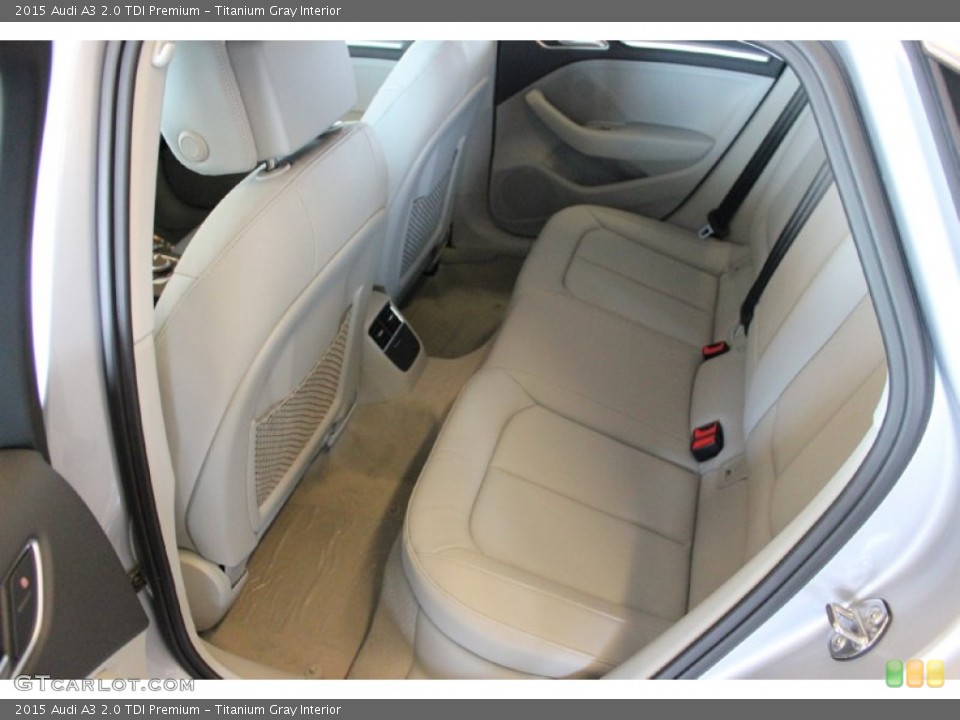 Titanium Gray Interior Rear Seat for the 2015 Audi A3 2.0 TDI Premium #96889822