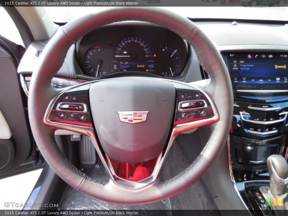 Light Platinum/Jet Black Interior Steering Wheel for the 2015 Cadillac ATS 2.0T Luxury AWD Sedan #96894757