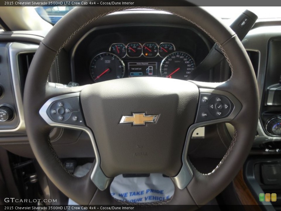 Cocoa/Dune Interior Steering Wheel for the 2015 Chevrolet Silverado 3500HD LTZ Crew Cab 4x4 #96923359