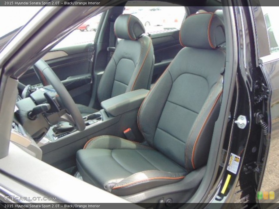 Black/Orange Interior Front Seat for the 2015 Hyundai Sonata Sport 2.0T #96926086