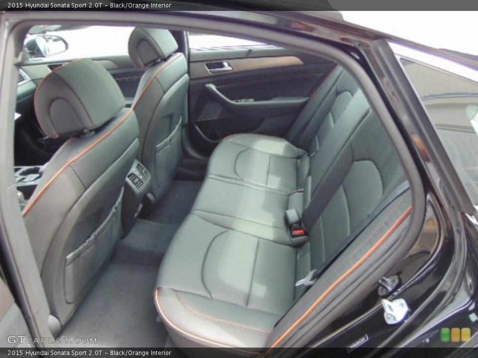 Black/Orange Interior Rear Seat for the 2015 Hyundai Sonata Sport 2.0T #96926246