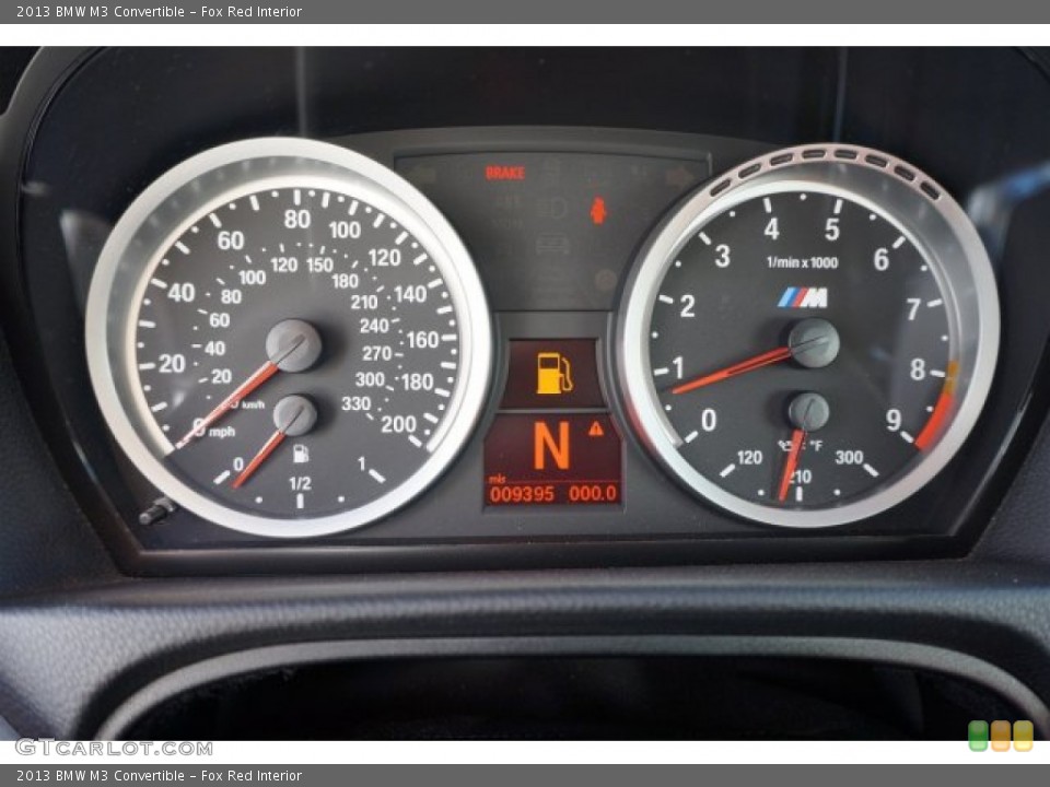Fox Red Interior Gauges for the 2013 BMW M3 Convertible #96933022